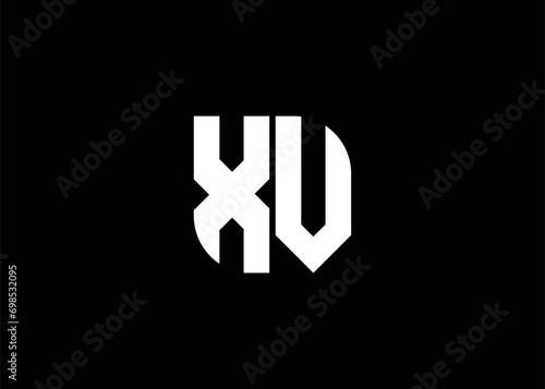 Monogram Letter XV Logo Design vector template