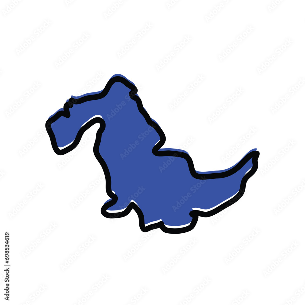 Ucayali region of Peru vector map illustration. Ucayali region of Peru vector map illustration.