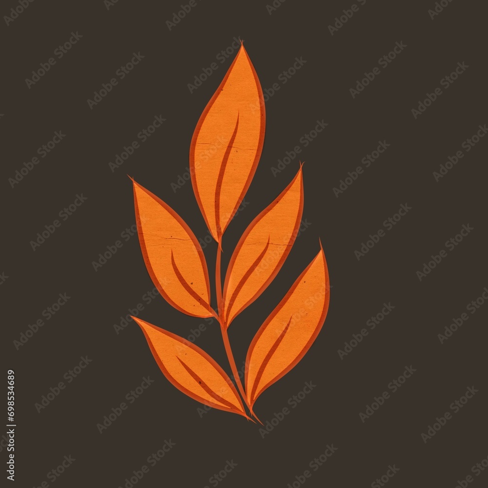 Autumn leaf with bohemian style for autumn colection sticker pattern Autumn leaf with bohemian style for autumn colection sticker pattern