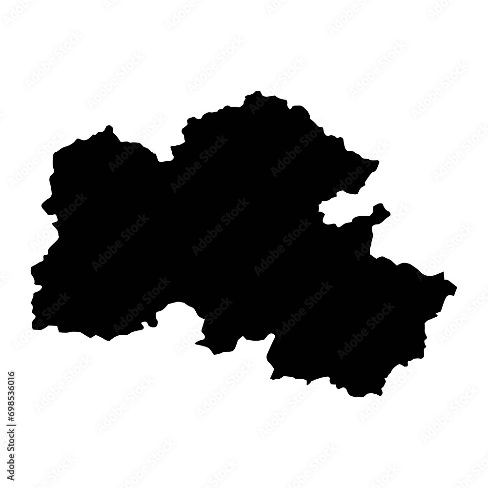 Houaphanh province map, administrative division of Lao Peoples Democratic Republic. Vector illustration.