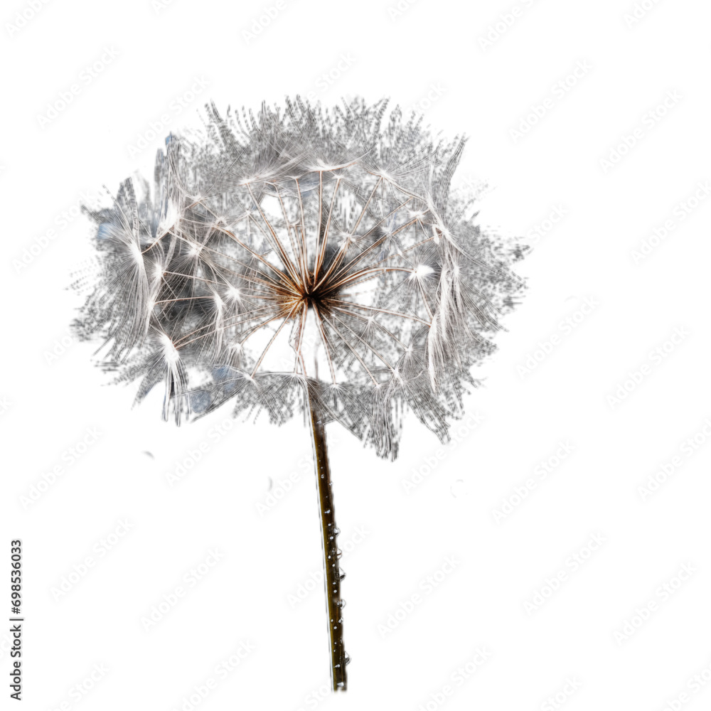 dandelion seeds isolated. Generative ai
