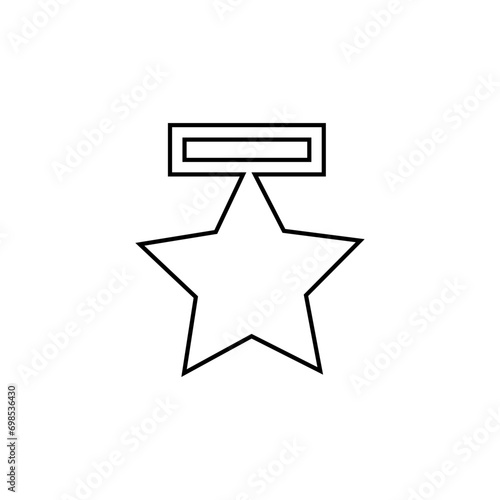 Medal template icon vector. Award shape illustration sign. Medal laser cutting symbol or logo.