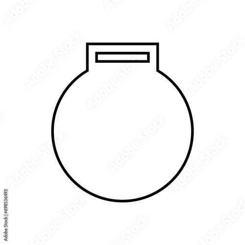 Medal template icon vector. Award shape illustration sign. Medal laser cutting symbol or logo.