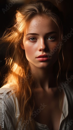 Beautiful portrait with cinematic lighting