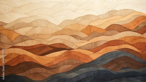 Abstract Appalachian Mountains Art Earth Tones