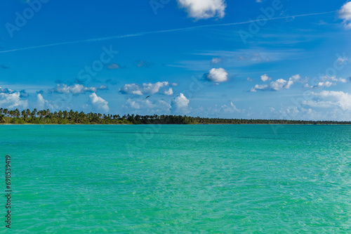 Obraz na płótnie Daily scene of Saona island landscape at Dominican Republic. w salonie