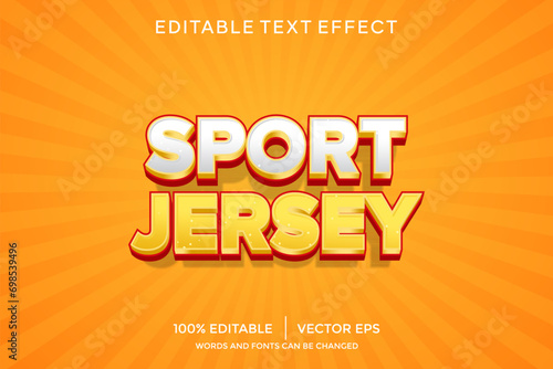 sport jersey 3D text effect template