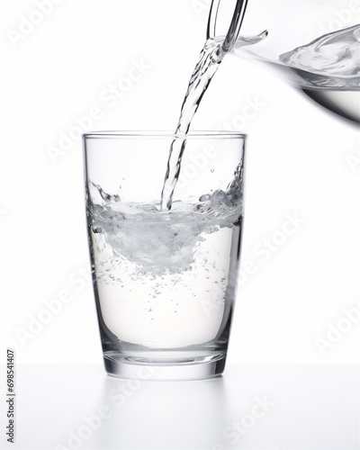 a glass of fresh water in close up