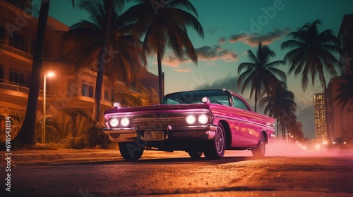 Retro Miami Night Drive © Flowstudio