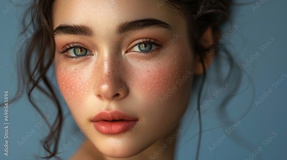 Beautiful face of young woman with healthy clean skin Beautiful face of young woman with healthy clean skin