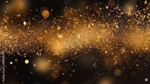 Gold sparkle particles abstract Background