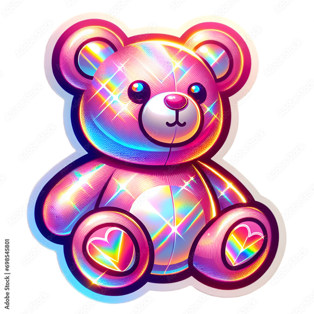 Obraz premium image of a toy bear, sticker, clipart