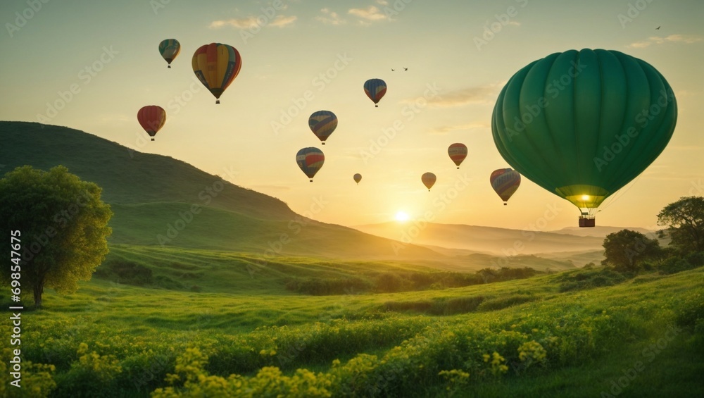 Obraz premium hot air balloons