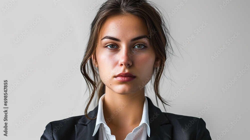 Business woman, serious face and portrait of a professional person with focus and commitment. Female model person isolated on a transparent. Business woman, serious face and portrait of a professional person with focus and commitment. Female model person isolated on a transparent.