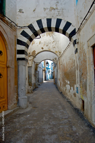 Among the historic alleys of the old Medina neighborhood of the city of Tunis, Tunisia