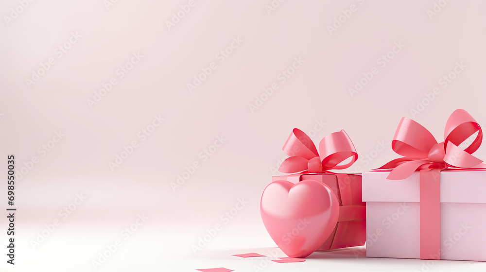Valentine's day gift on white background
