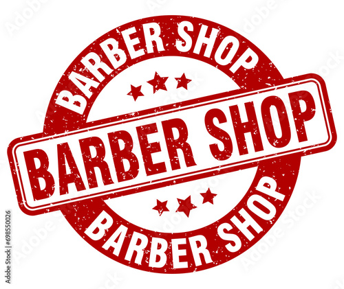 barber shop stamp. barber shop label. round grunge sign