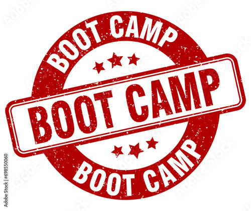 boot camp stamp. boot camp label. round grunge sign