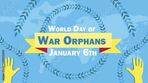 World Day of War Orphans vector banner design. Happy World Day of War Orphans modern minimal graphic poster illustration.