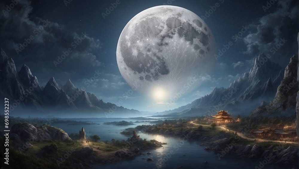 moon over the lake moon over the lake