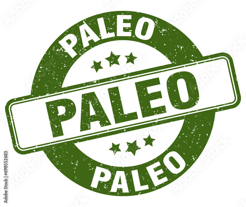 paleo stamp. paleo label. round grunge sign