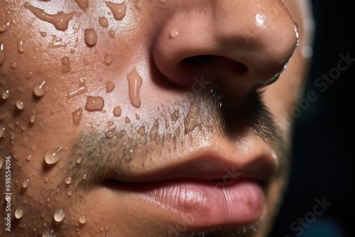 Macro Photography: Capturing The Beauty Of Water Droplets On A Man's Skin
