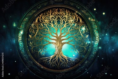 Digital Art Featuring The Tree Of Life Symbol photo