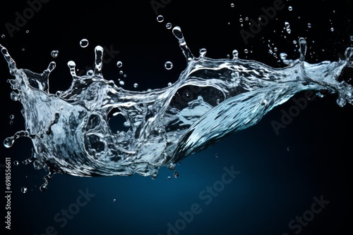 Dynamic splash of clear water captured against a white background.