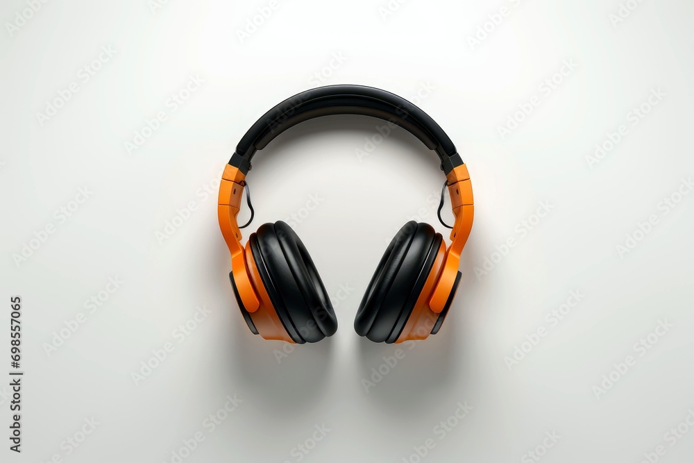 Abstract 3d minimal headphones, music concept Abstract 3d minimal headphones, music concept