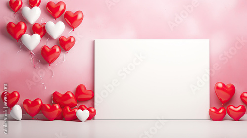 Empty valentine's day greeting card with copyspace © Farnaces