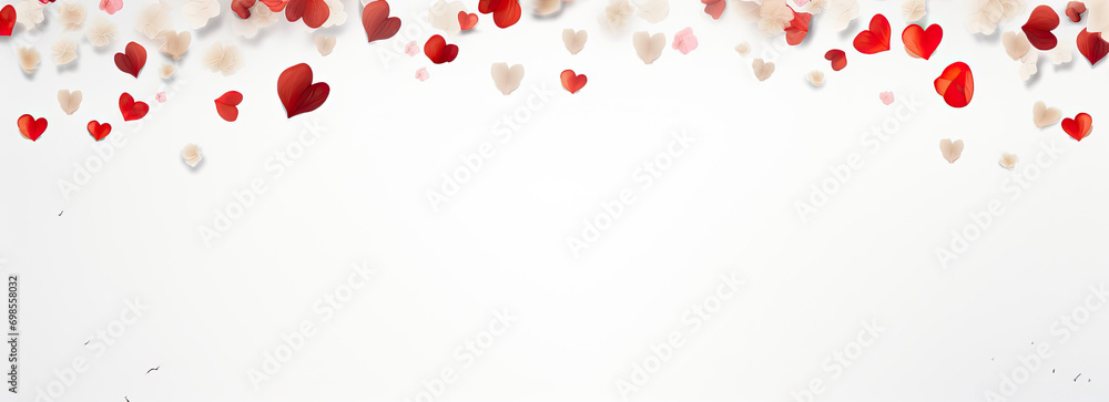 Empty valentine's day greeting card with copyspace