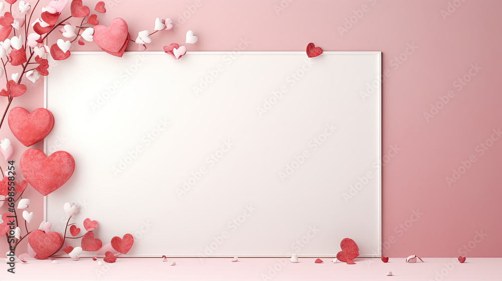 Empty valentine's day greeting card with copyspace Empty valentine's day greeting card with copyspace