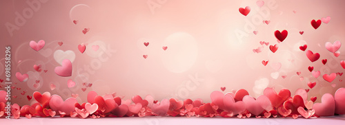 Empty valentine's day greeting card with copyspace