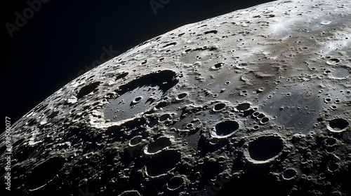 A view of the moon taken from a lunar probe satellite. generative AI