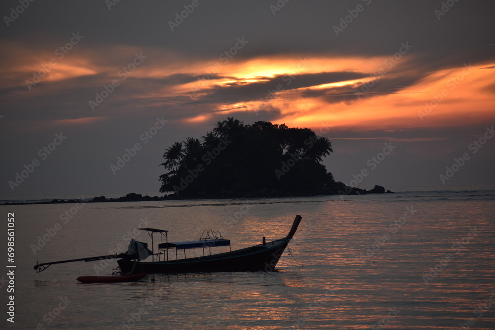 Sunset over the sea