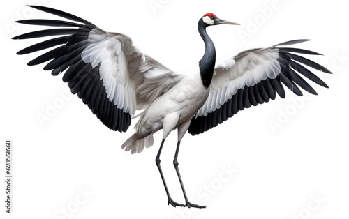 Red-Crowned Crane On Transparent PNG