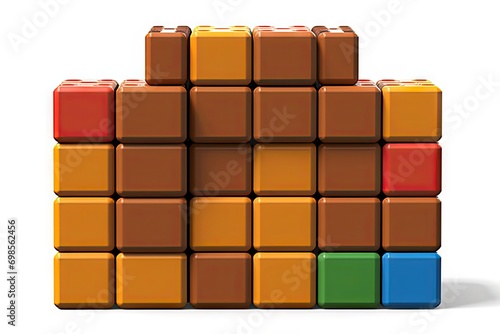 brick block video game  isolated png photo