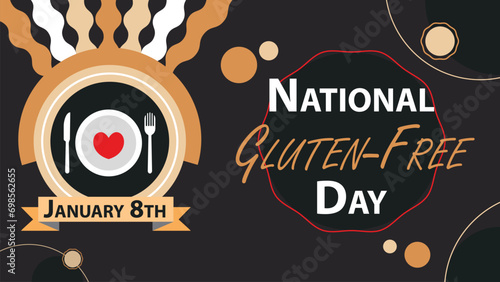 National Gluten-Free Day vector banner design. Happy National Gluten-Free Day modern minimal graphic poster illustration.