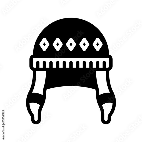 Earflaps icon set style collection in line, solid, flat, flat line style on white background