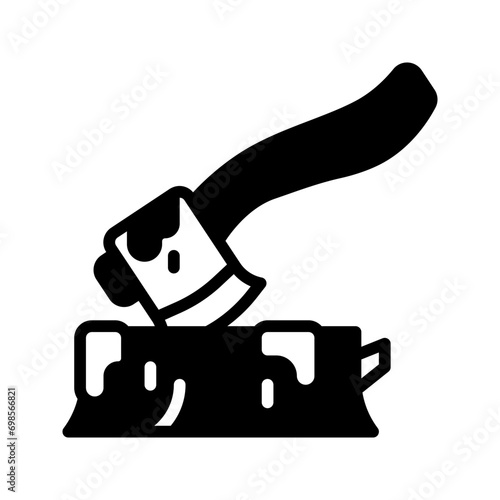 Axe snow icon set style collection in line, solid, flat, flat line style on white background