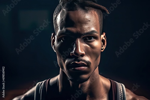 portrait athlete, basketball player AI