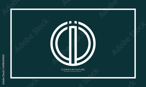 OI or IO Alphabet letters abstract logo