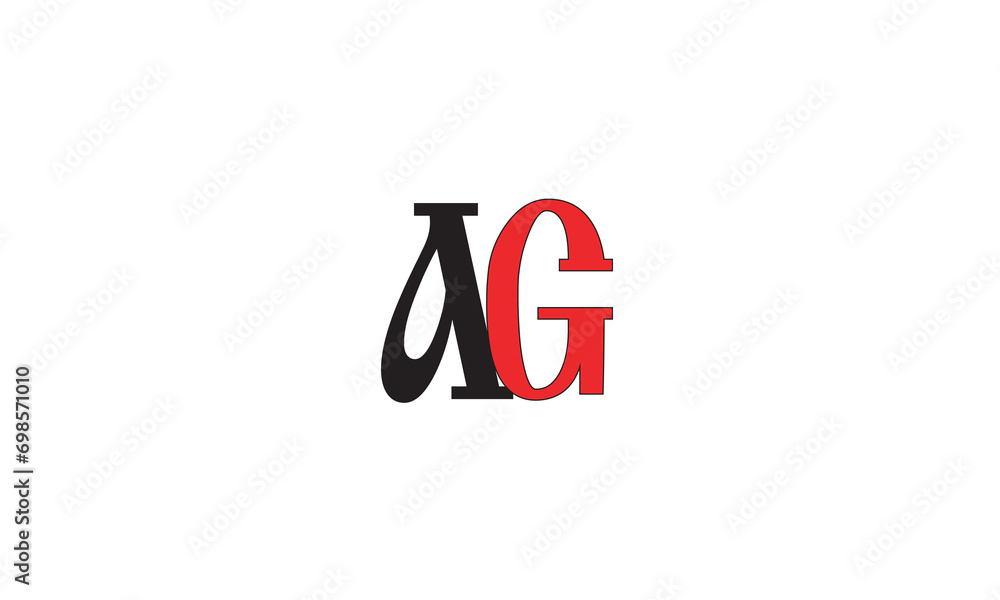 AG, GA , A , G, Abstract Letters Logo Monogram AG, GA , A , G, Abstract Letters Logo Monogram