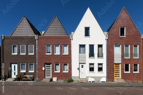 New modern residential buildings in the Vathorst district in Amersfoort.