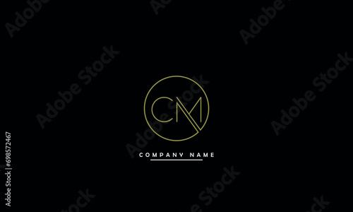 CM, MC, C, M Abstract Letters Logo Monogram