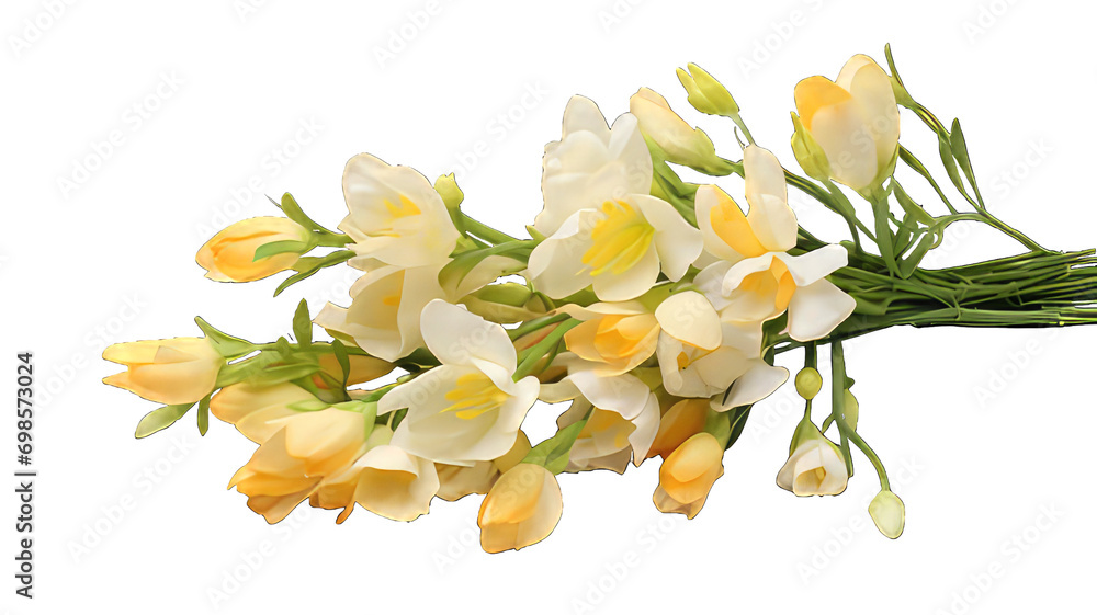 Bouquet of yellow flowers isolated on white background. Bouquet of yellow flowers isolated on white background.
