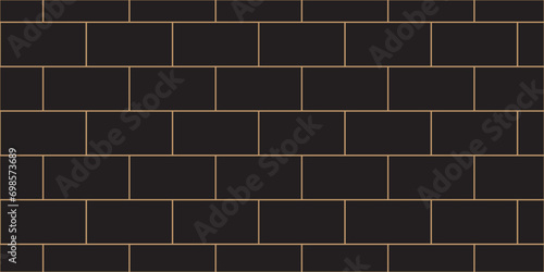 Dark black brick brown line wall background. concrete masonry construction stone block brick wallpaper. seamless building cement concrete wall grunge background.	
