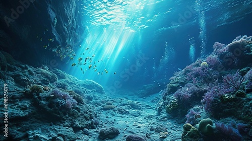 Underwater Sea - Deep Abyss With Blue