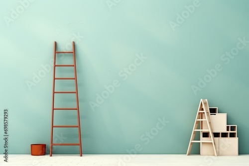 Textured Ladder mockup background. Career room. Generate Ai