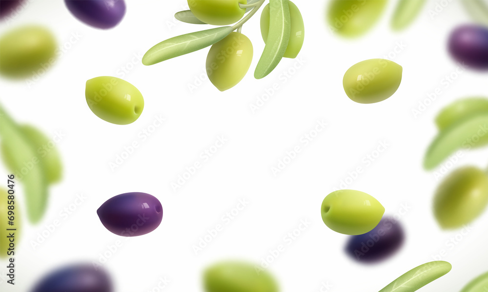 Realistic oilve oil background Realistic oilve oil background